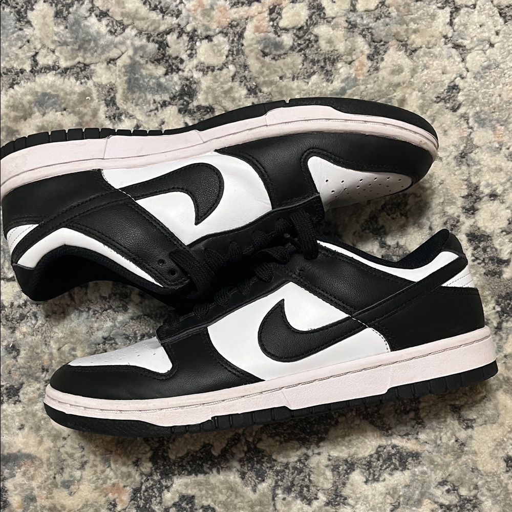 Nike Black and White Low-Top Dunk Sneakers